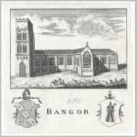 Bangor Cathedral, image  National Library of Wales, on Wikipedia.jpg